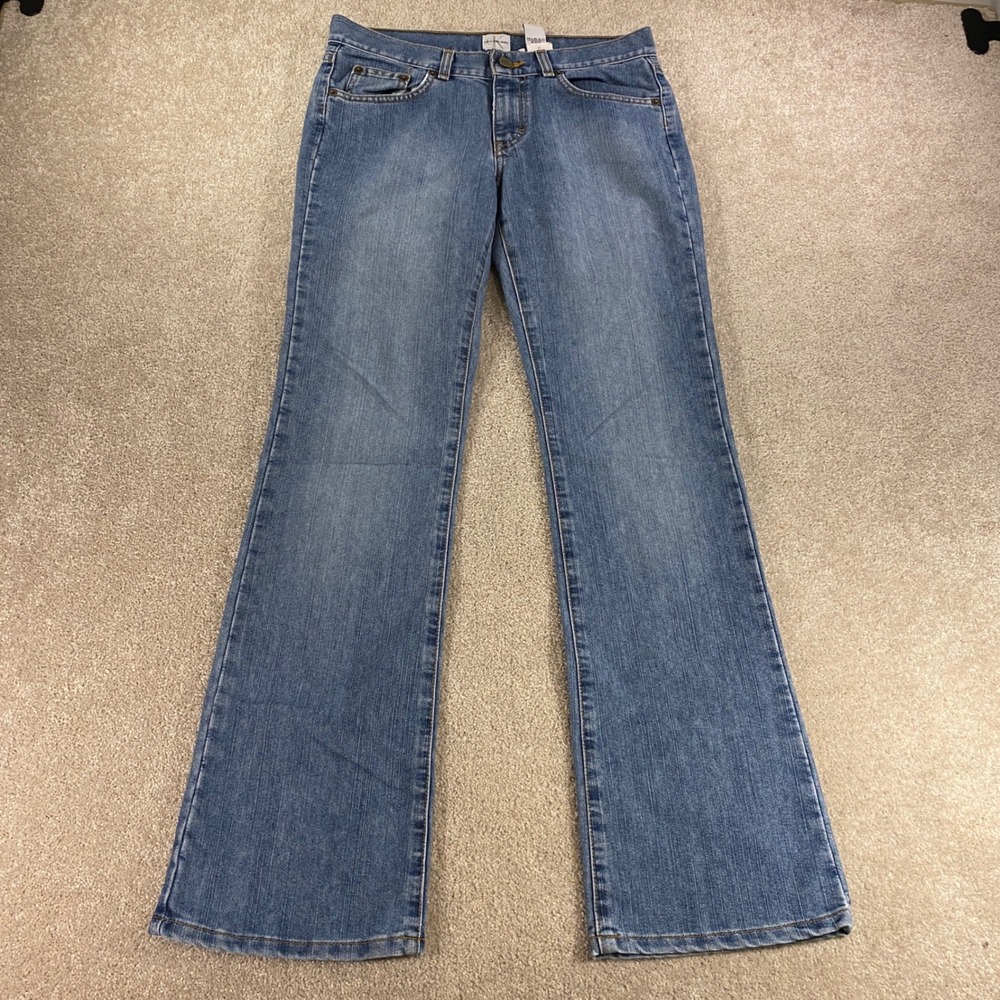 Calvin Klein Jeans Bootcut Womens 5 Blue Low Rise Authentic Stone Wash ZJ2001638